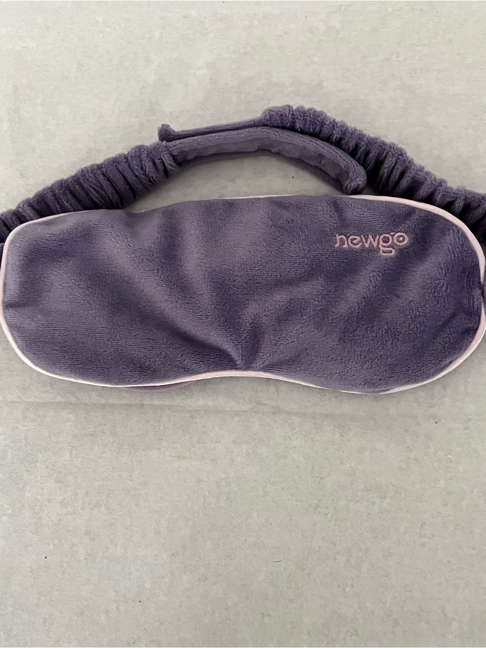 Plush Purple Microwaveable Heated Eye Mask with Elastic Headband